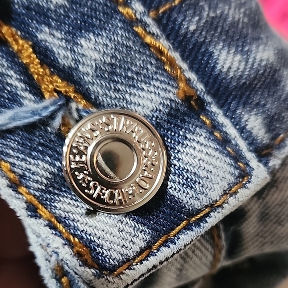 Distressed Womens Jeans Light Wash Size XS Rips Holes Distroyed Acis Wash Y2K - Picture 5 of 10